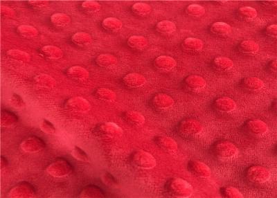 China De in reliëf gemaakte Polyester van Baby Algemene Dot Minky Plush Fabric 100% voor Speelgoed Te koop