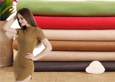 China Elastische Microsuede-Polyesterstof voor Stoffering Dame Garments Te koop