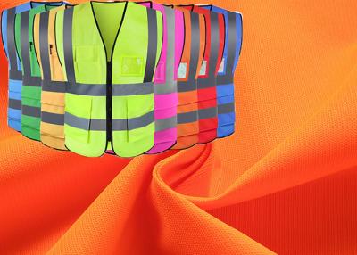 China Tela material fluorescente da veste reflexiva da segurança para o desgaste do trabalho à venda