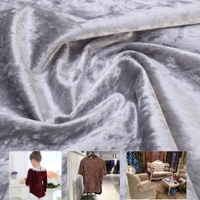 China Ice Crushed Shiny Polyester Velvet Fabric Diamond Design For Dress for sale