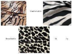 Animal printed velboa plush fabric velvet furniture upholstery fabrics for pillows