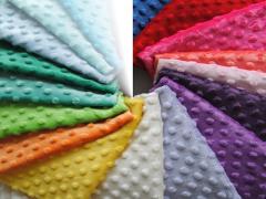 Customized Colors Plain Dyed Super Soft Knitted Minky Dot Plush Fabric For Blanket