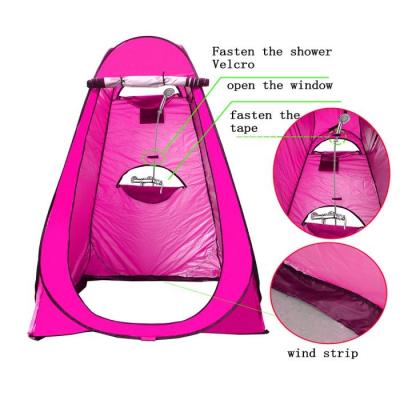 China Automatic Opening Pop Up Shower Tent Camping Polyester 190T Thick Silver Coated Style for sale