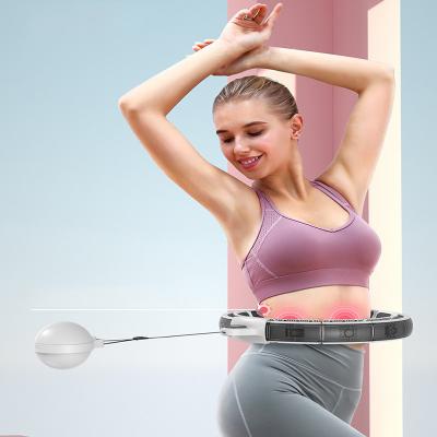 China 24 Section Weighted Smart Hula Hoop LED , Weighted Gym Hula Hoop Digital for sale