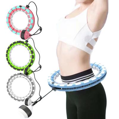 China Yoga Exercises Smart Adjustable Weighted Fitness Hoop for sale