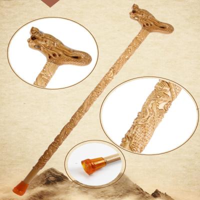 China Eco Friendly Hand Carved Wooden Walking Canes 90cm for sale