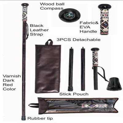China Straight Handle Wood Walking Cane , Wooden Walking Sticks For Hiking for sale