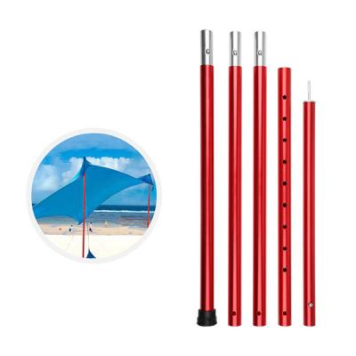 China Aluminium Alloy Foldable Tent Poles 19mm With Rubber for sale