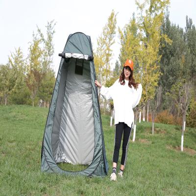 China Straight Bracing Type Pop Up Shower Tent Folding Thick Silver Coated for sale
