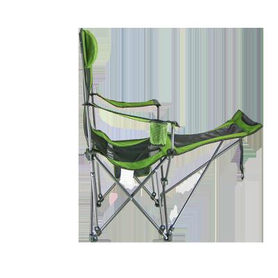 China Sitting And Lying Steel Pipe 600D Fabric Portable Stowable Metal Camping Folding Chairs for sale