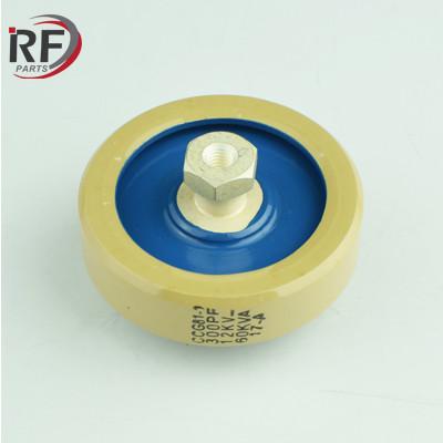 China RF Power ceramic Capacitor 20KV 300PF 90KVA Conduction cooled capacitor for sale
