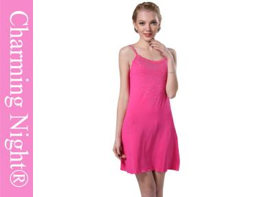 China Rose Young Ladies sleeveless nighties cotton sleep shirts for women for sale