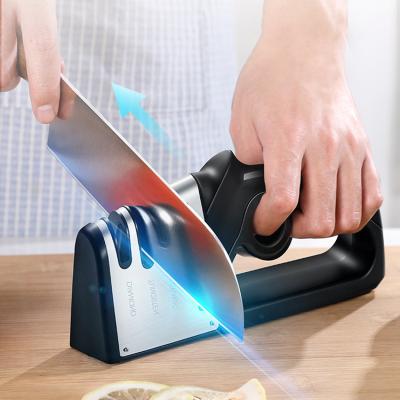 Chine 3 outils multifonctionnels de cuisine de ménage de l'affûteuse de couteau d'acier inoxydable de fente CPSIA à vendre