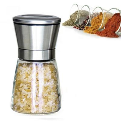 中国 詰め替え式の小型スパイスの塩のコショウ挽きの調節可能なCoarsenessの世帯の台所用具 販売のため