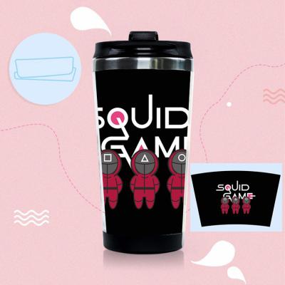 China 14oz Squid Game Drinkware Bottle Vacuum Insulated Tumbler Double Wall Travel Coffee Mug for sale
