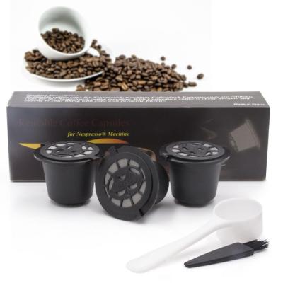 China 20ml 30ml 3 Pack Refillable Empty Coffee Capsule Espresso Reusable Pods for sale