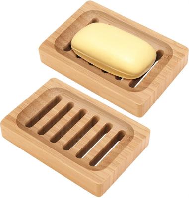 China SGS Bamboo Natural Wood Soap Dish Home Bathroom Accessories for sale