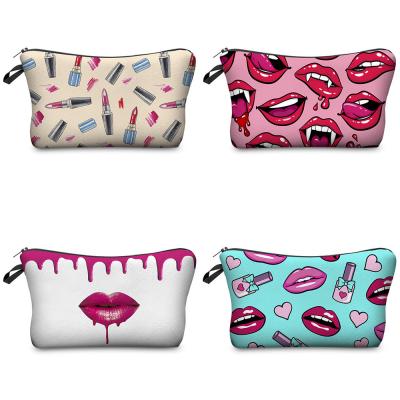 China 3D Digital Printing Polyester Cosmetic Bag Beauty Cosmetic Personal Care for sale