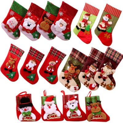 China SGS Xmas Santa Snowman Reindeer Christmas Stockings 6 Inch X 5 Inch for sale