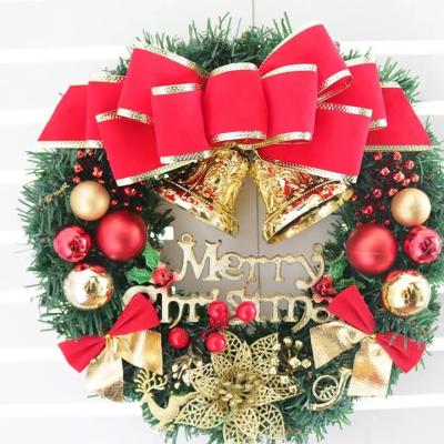 China PVC 30cm Large Bell Christmas Wreath Holiday Home Decor for sale