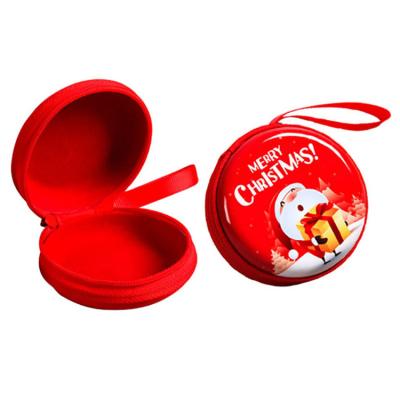 中国 小型赤いブリキのクリスマスの硬貨の財布のクリスマス ツリーのペンダント 販売のため
