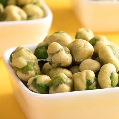 China Guisante verde salado de los bocados del OEM del precio al por mayor para los guisantes verdes revestidos deliciosos de la boda de la barra en venta