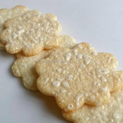 China Ready to Eat Baked Rice Crackers Biscuits Salted Diameter 4.5cm for sale