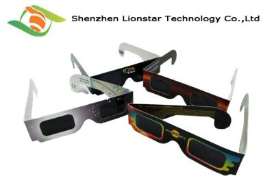 China Logotipo feito sob encomenda do tipo dos vidros passivos coloridos do eclipse solar dos vidros 3D do papel de impressão à venda