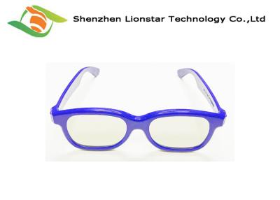China Purple Plastic Framework 3D Movie Glasses , Snowman Effect Lens Diffraction Glasses for sale