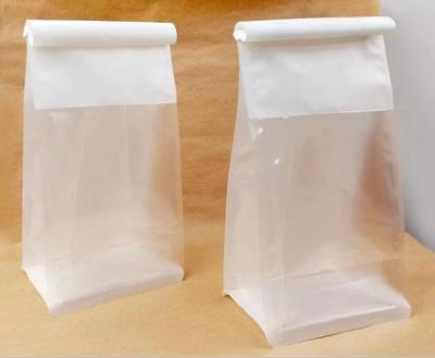 China OEM  ODM  50g Natural White Paper Bread Packaging Bags Moisture Proof for sale