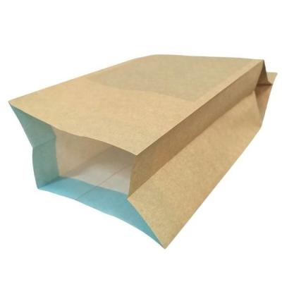 China Food Grade Plain Kraft Paper Popcorn Bag 100Mic Greaseproof Sandwich Bags for sale