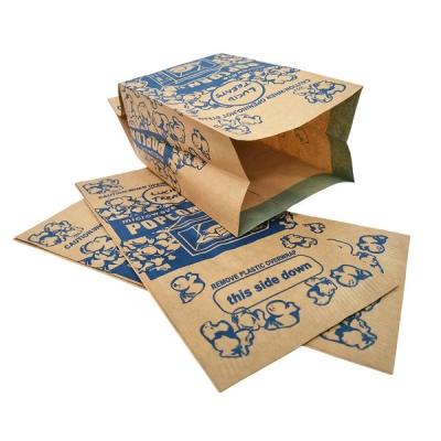 China Greaseproof Kraft Popcorn Bags for sale