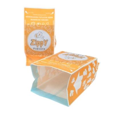 China VMPET Film Paper Popcorn Packaging Boxes 12g Eco Friendly Popcorn Bags à venda