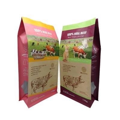 China 50-150Microns Pet Food Packaging Bag For Cat Eight Side Seal Waterproof à venda