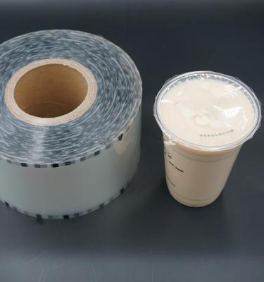 China BOPP Bubble Tea Sealing Film Cup Sealing Film Roll Disposable à venda
