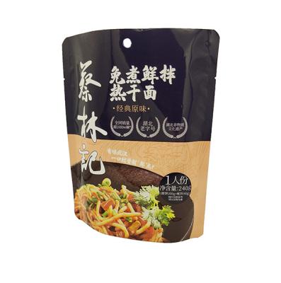 China 230*145mm Stand Up Zipper Pouch Fresh Noodle Spaghetti Bag Gravure Printing for sale