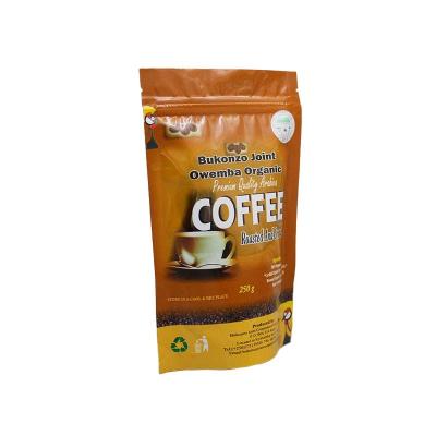 China Food Grade 50g- 1kg Zipper Standing Pouch Valve Sealed Coffee Bags for sale