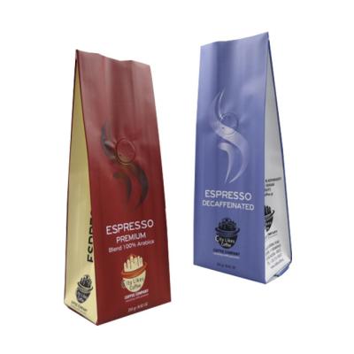 China Topline Zipper Top Side Gusset Coffee Bag Packaging 50g-1kg Packaging Bag Brown for sale
