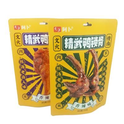 Китай 130g Plastic Stand Up Zipper Pouch Braised Chicken Snack Bag Custom Color продается