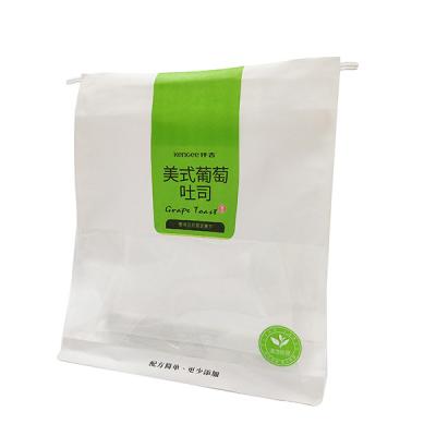 China Side Seal Gusset Kraft Paper Bread Bags PET Bread Bakery Bags for sale