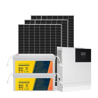 China 3KW Off Grid Home Solar System Kit 50HZ 60HZ MPPT 110-250V for sale