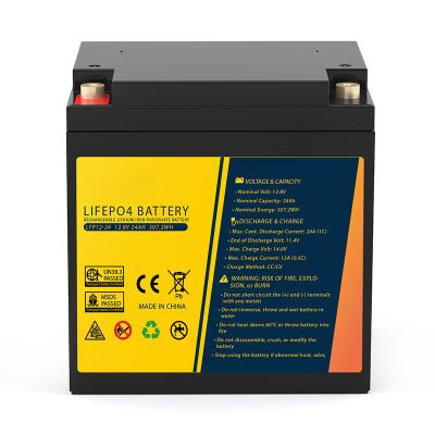 China 24Ah Lifepo4 Lithium Ion Battery Replacement 12.8V For UPS Solar Electric Vehicles Electric Wheelchairs for sale