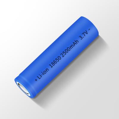 Chine cellule de batterie de 2500mAh Lifepo4 25R 3.7V rechargeable 18650 cylindrique à vendre