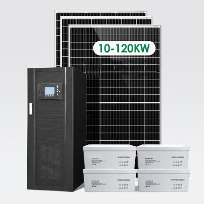 Chine 15kw 20kw outre du système d'alimentation solaire de grille 10kw 30kw 40kw 50kw 60kw à vendre