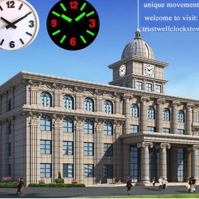 China movement for railway station clocks 1.2m sizes diameters single side or double sides water proof stepper motor type for sale
