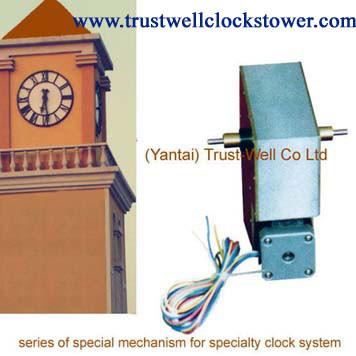 China Double side city street clocks and movement/mechanism, working with stepper motor, water rain proof, lower noise for sale