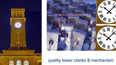China GPS 4 face outdoor clocks synchronization,clock movement mechanism zero time error -GOOD CLOCK (YANTAI) TRUST-WELL CO L for sale