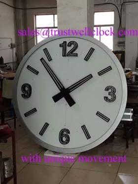 China clocks tower with mechanism movement with lighting backlit or illuminated on marks and clock hands for sale