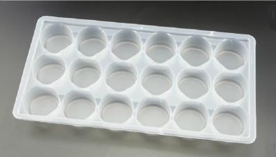 China Strong PP Clear Plastic Egg Cartons With 18 Holes Steamed Bun Tray for sale