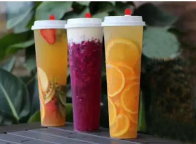 China 32 Oz Disposable Plastic Cups For Holding Bubble Tea Environmental Friendly for sale